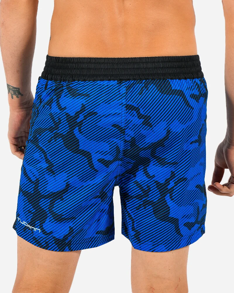 Striped Camo Blue - 5 Inch Swim Shorts - Image 12