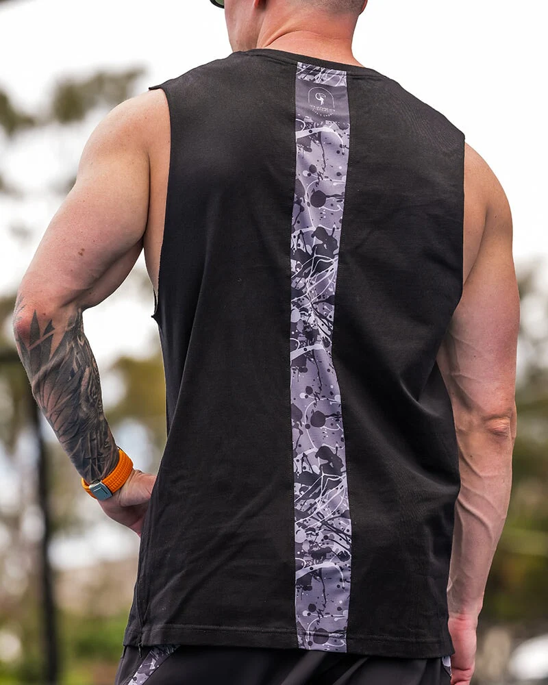 Active Sleeveless - Splatter - Black 5" - Image 4