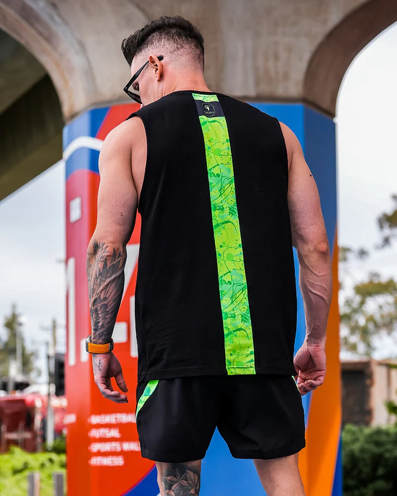 Active Sleeveless - Splatter - Lime 5" - Image 3