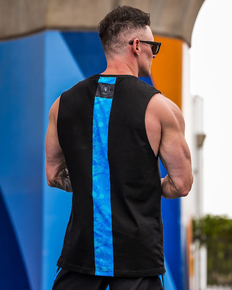 Active Sleeveless - Splatter - Blue 5"