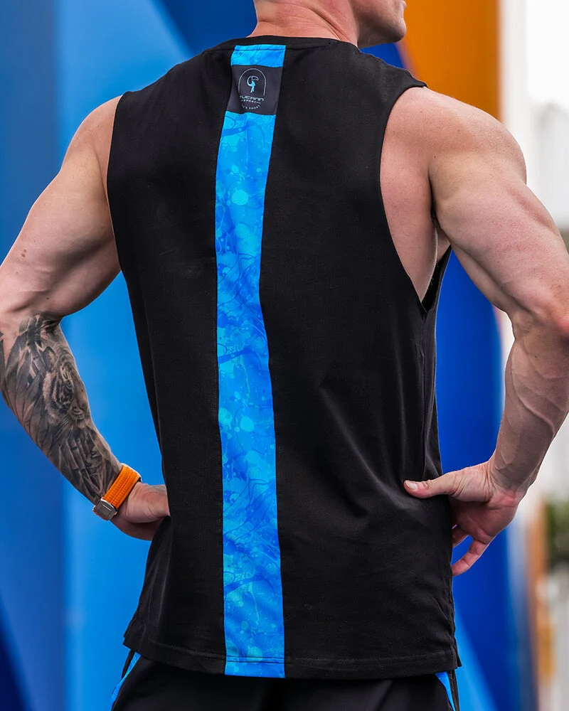 Active Sleeveless - Splatter - Blue 5" - Image 4