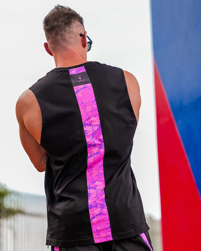 Active Sleeveless - Splatter - Purple 5"