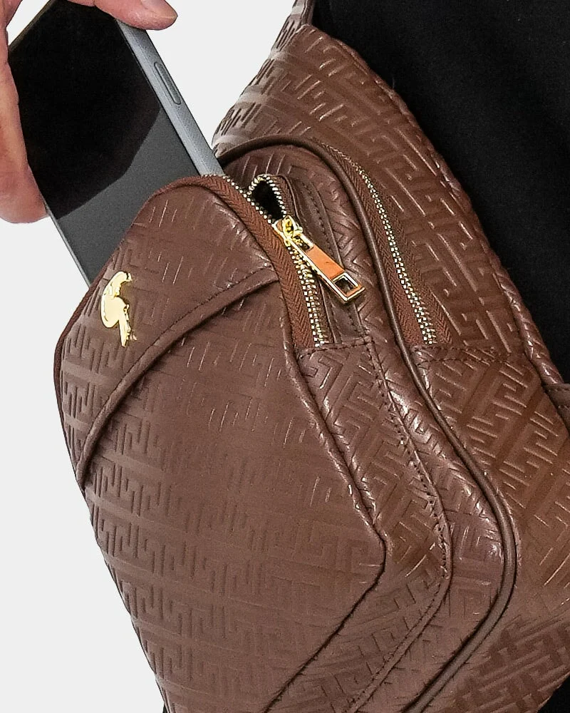 Brown Leather Messenger Bag - Image 4