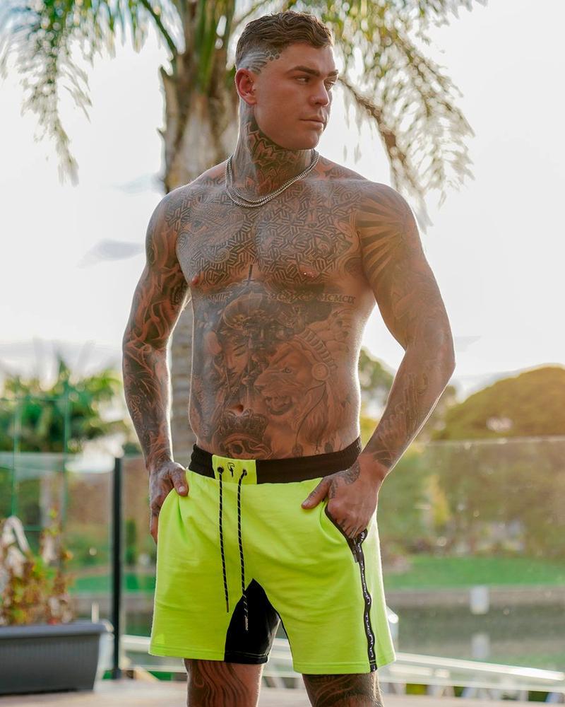 Men's Comfy Shorts - Lime Green - Image 4