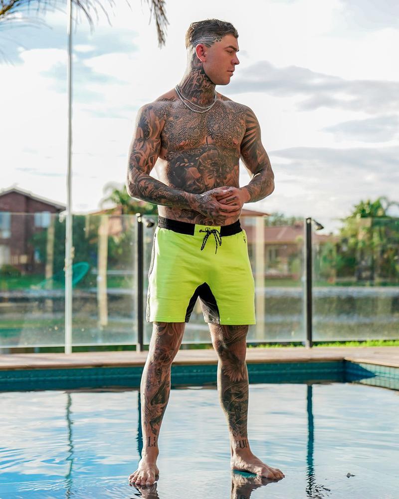Men's Comfy Shorts - Lime Green - Image 7