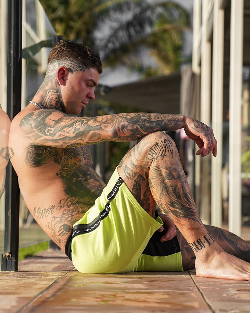 Men's Comfy Shorts - Lime Green - Image 8