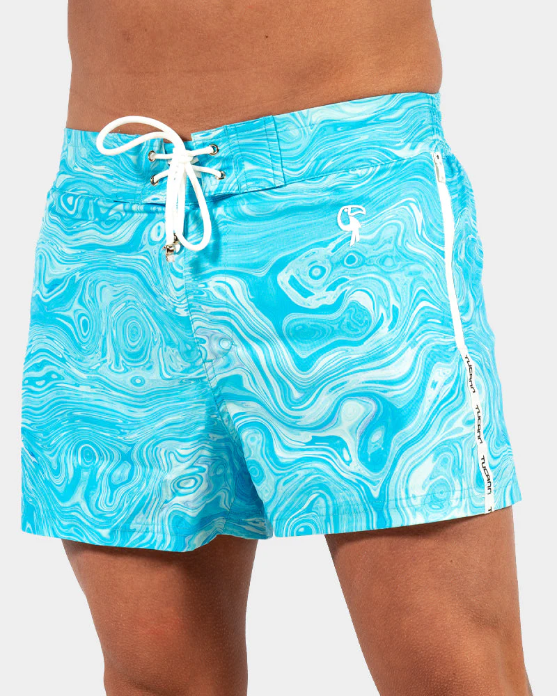 Blue Swirl - 3 Inch Swim Trunks - Image 17