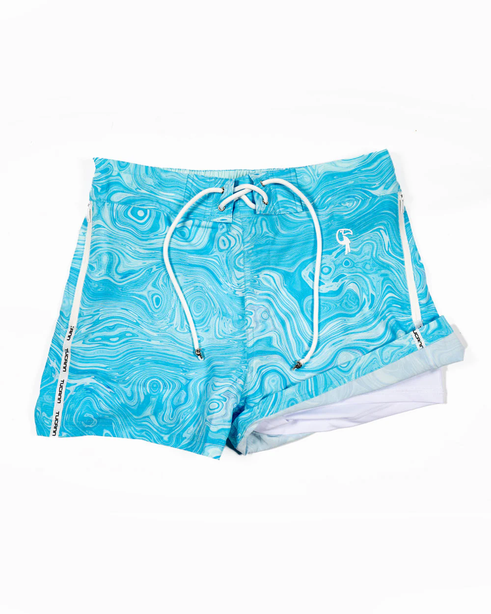 Blue Swirl - 3 Inch Swim Trunks - Image 5