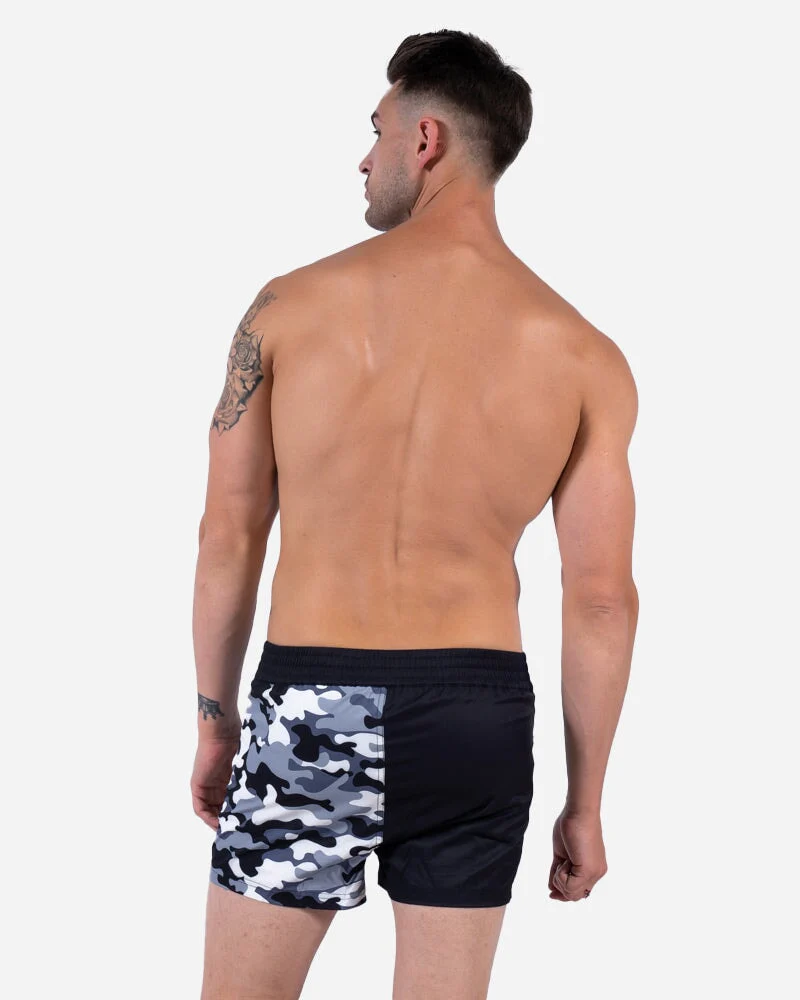 Split Camo Black - 3 Inch Swim Shorts - Image 10