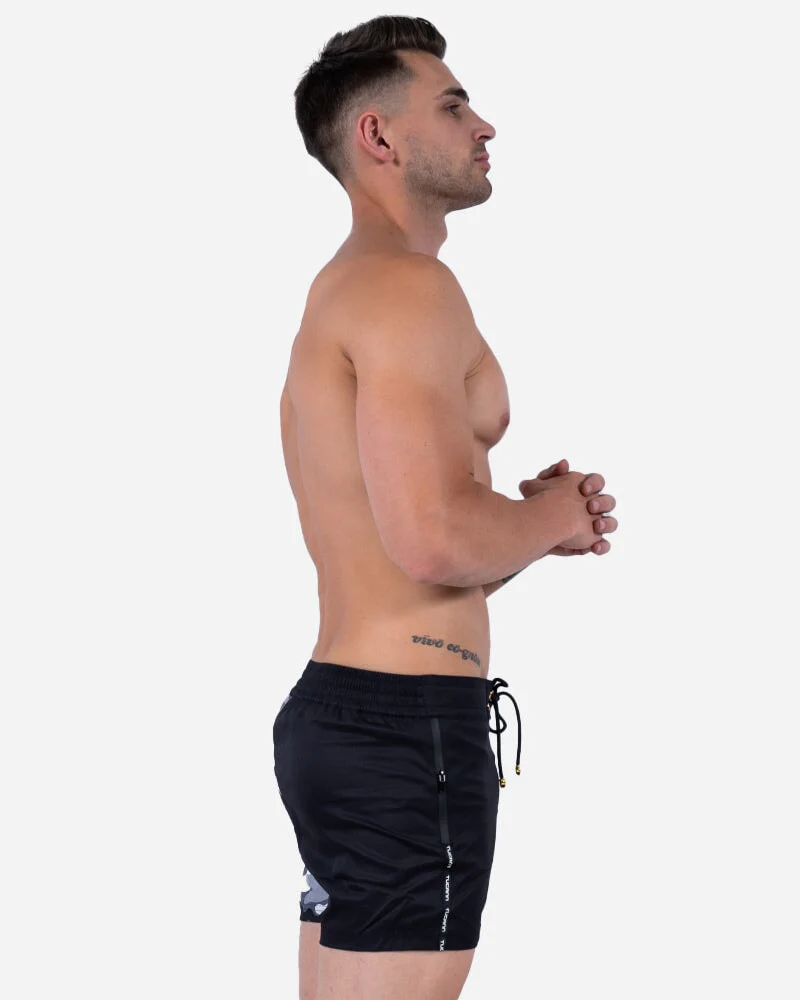 Split Camo Black - 3 Inch Swim Shorts - Image 11
