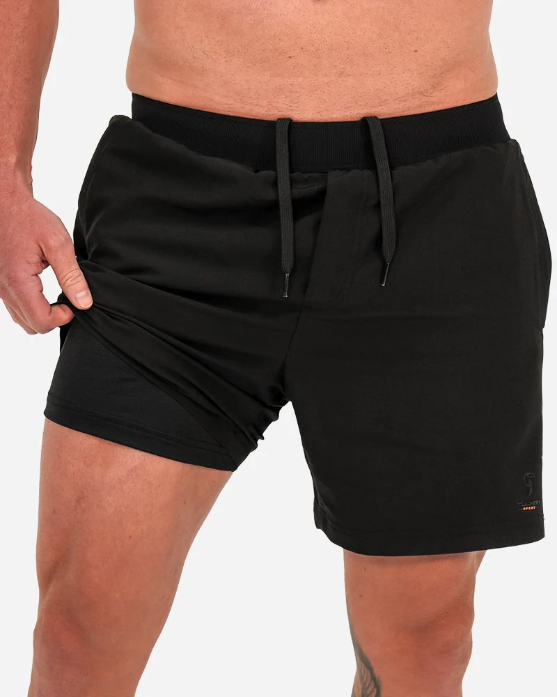 Hybrid Active Shorts - Black - Image 4