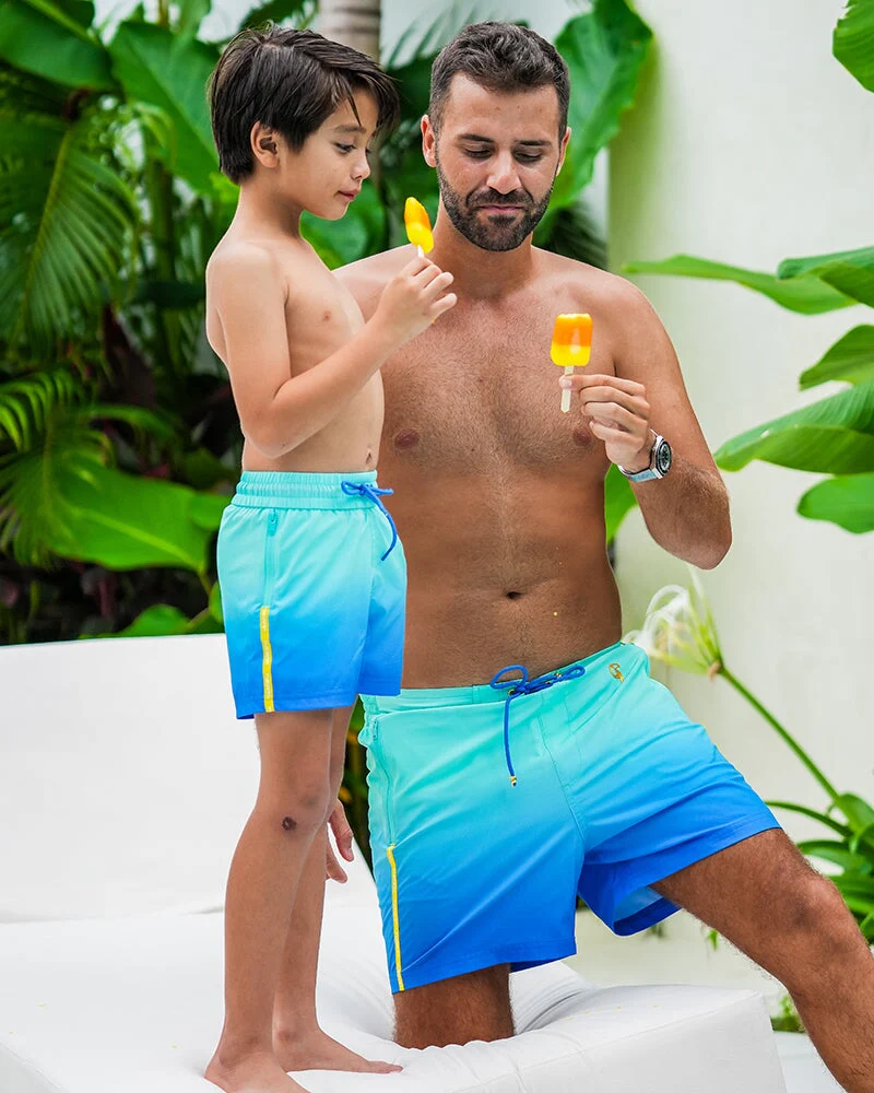 Kids Shorts - Faded Ocean - Image 14