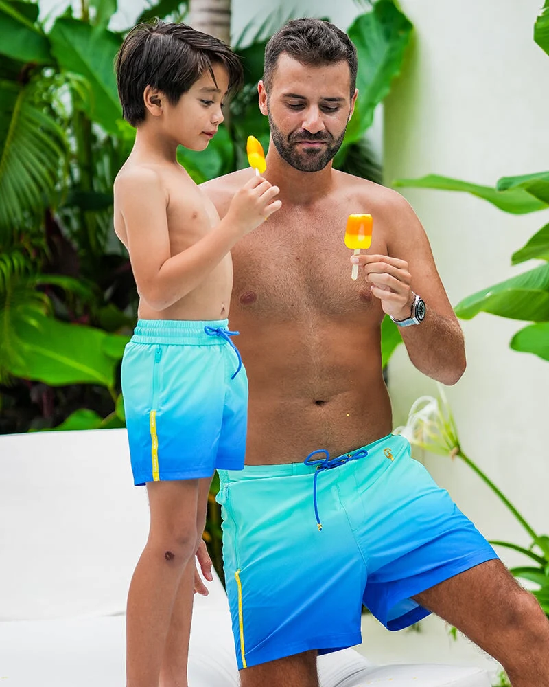 Kids Shorts - Faded Ocean - Image 18