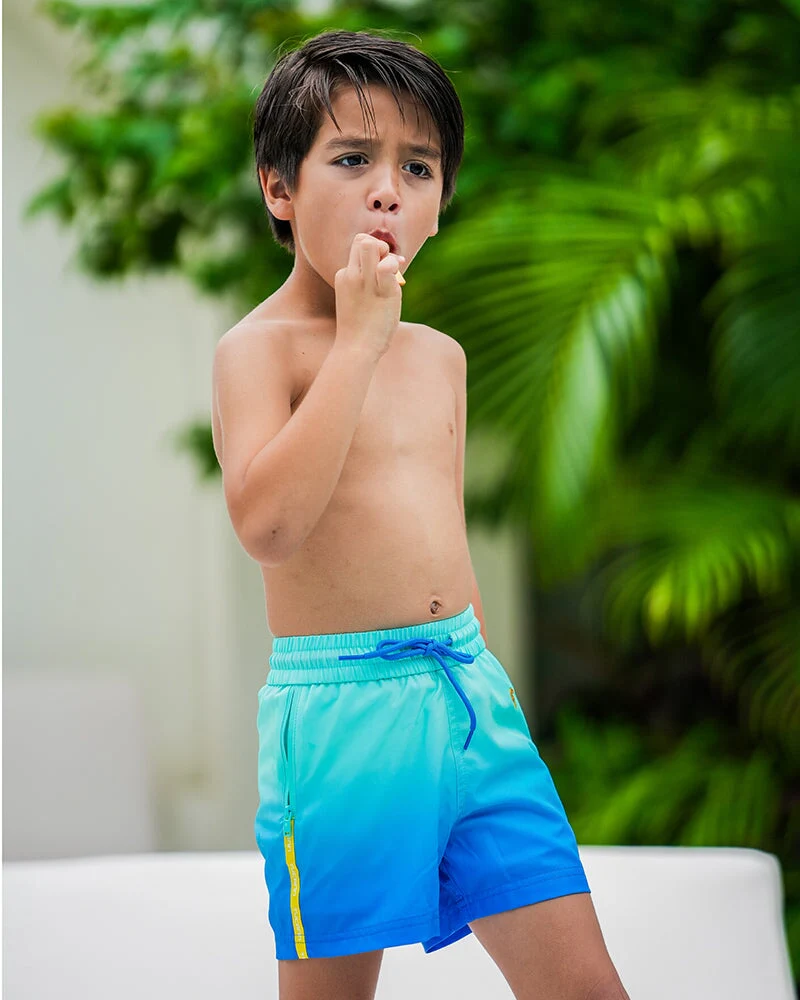 Kids Shorts - Faded Ocean - Image 2