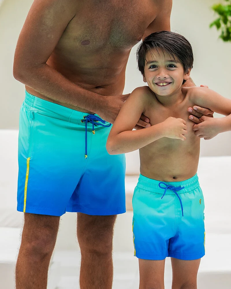 Kids Shorts - Faded Ocean - Image 4