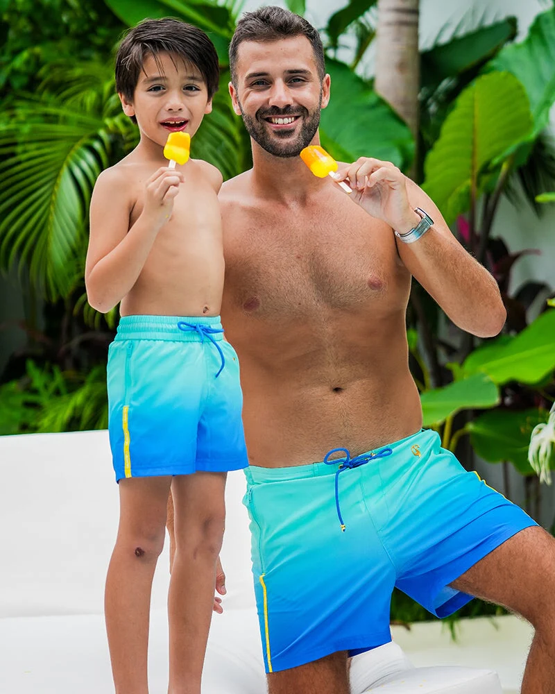 Kids Shorts - Faded Ocean - Image 5