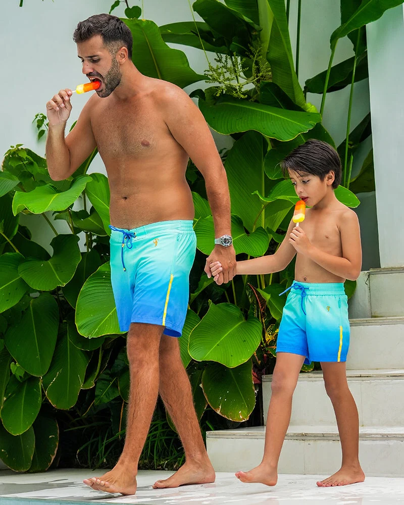 Kids Shorts - Faded Ocean - Image 8