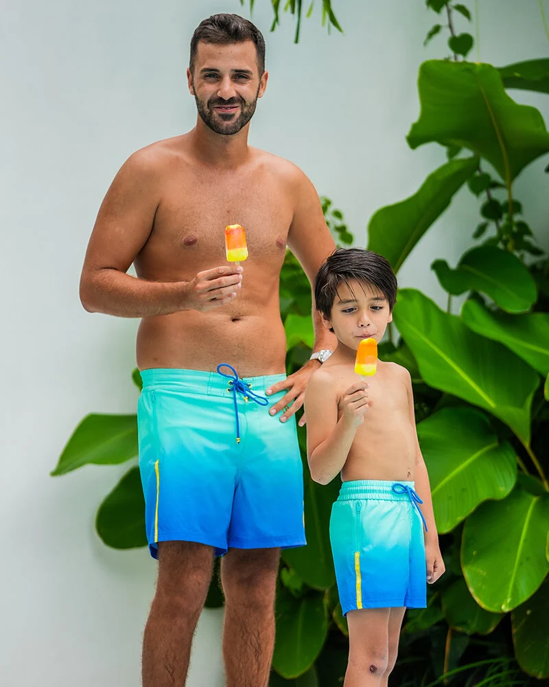 Kids Shorts - Faded Ocean - Image 9