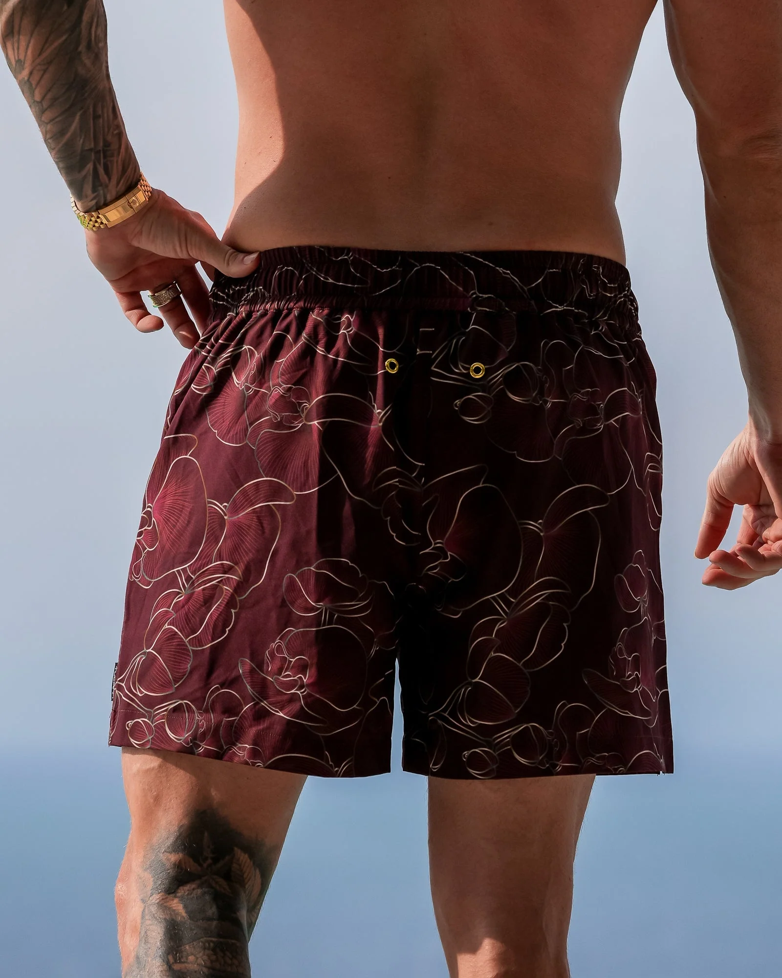 Luxe Orchid  Shorts - Merlot - Image 2