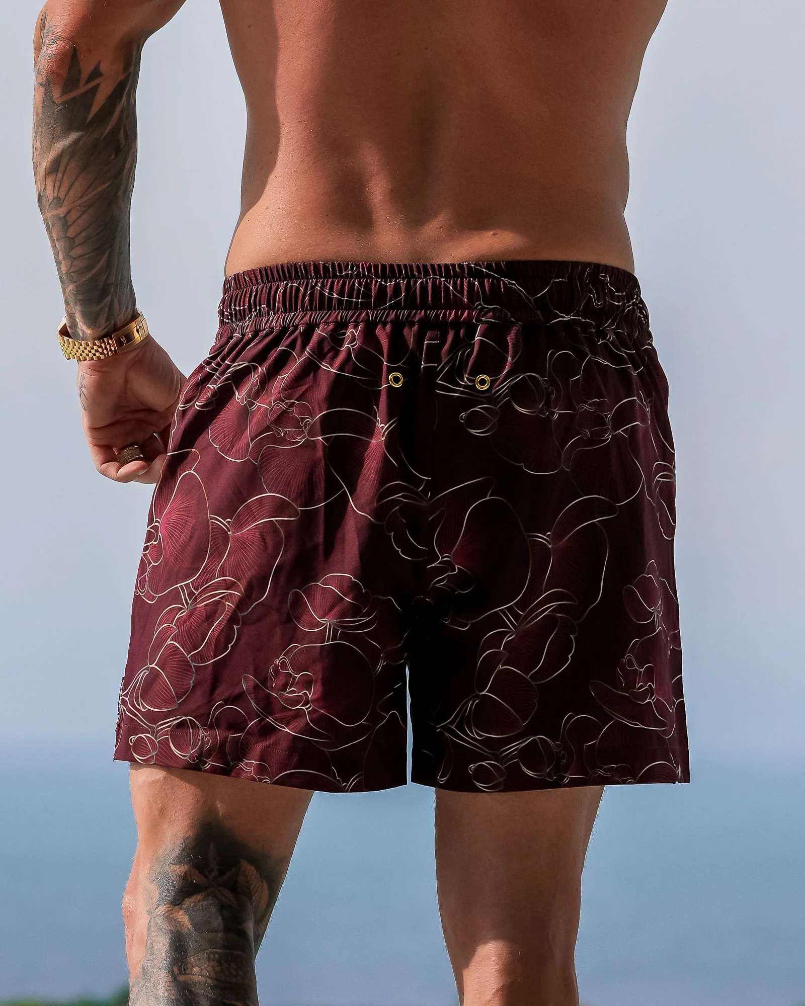 Luxe Orchid  Shorts - Merlot - Image 8