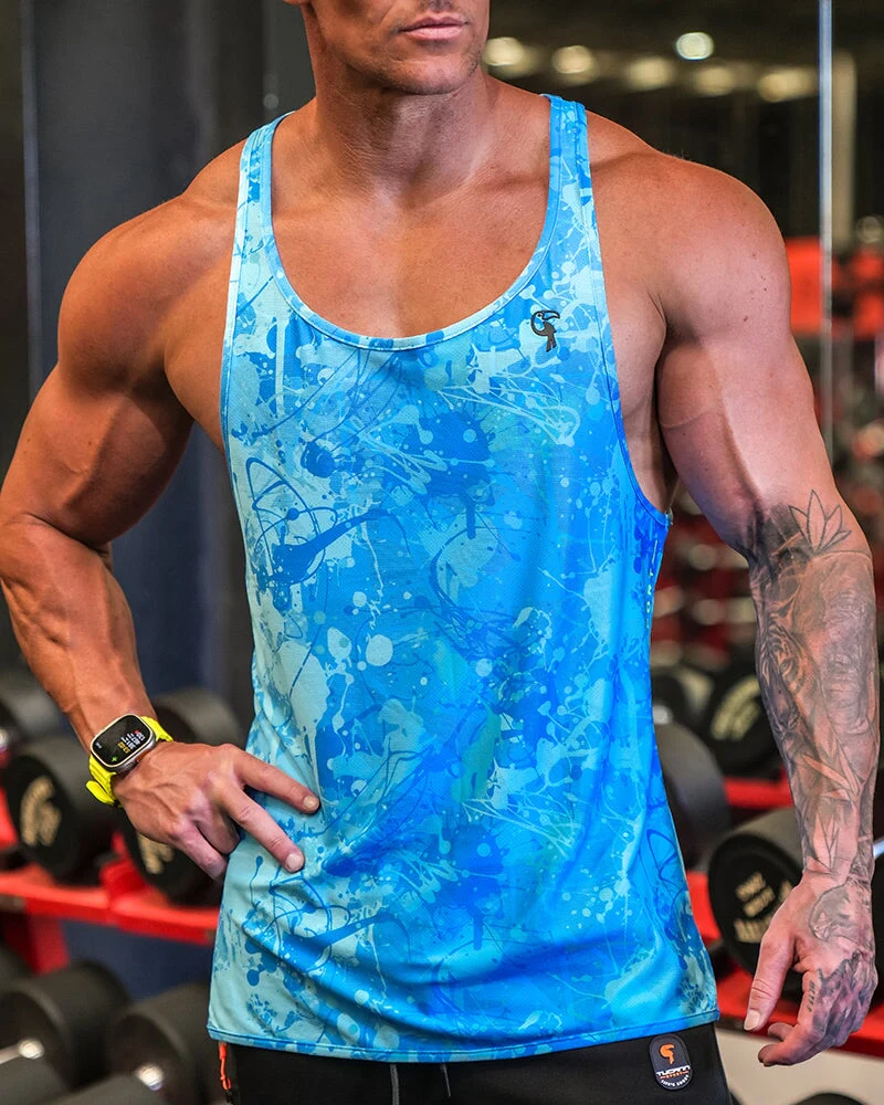 Performance Tank - Splatter - Blue - Image 11