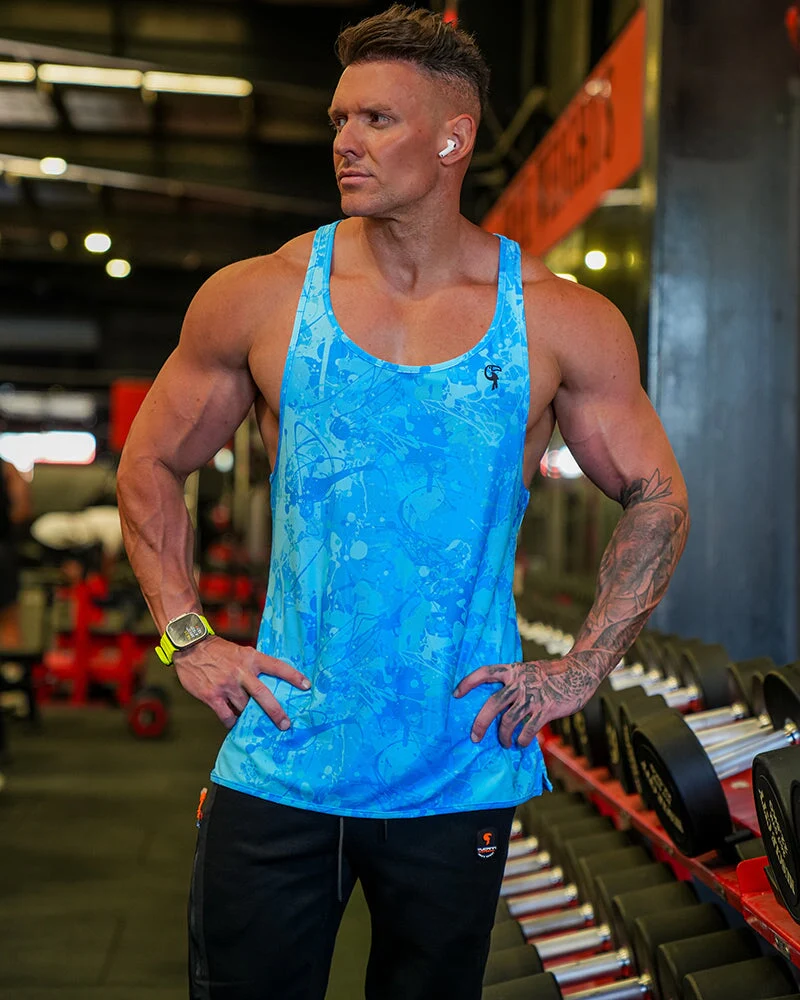 Performance Tank - Splatter - Blue - Image 9