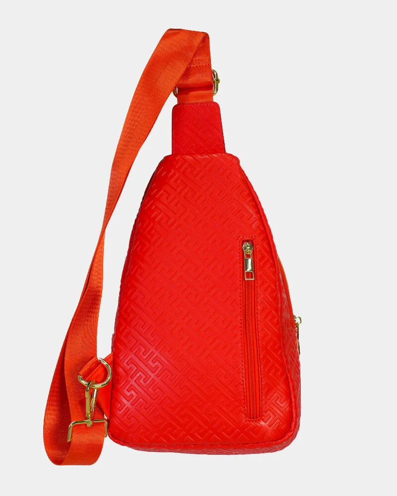 Red Leather Messenger Bag - Image 6