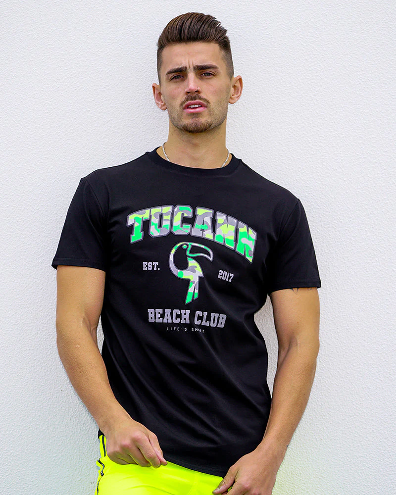 Tucann Beach Club T-Shirt - Black - Image 8